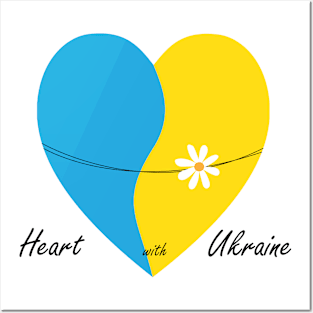 Heart with Ukraine Posters and Art